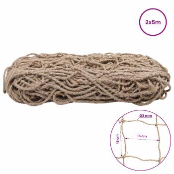 Jute Pflanzenstütznetz Natur 2 x 5 m 100% Tossa Jute
