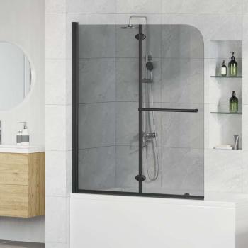 ARDEBO.de - Duschabtrennung Dunkel transparent 120 x 140 cm