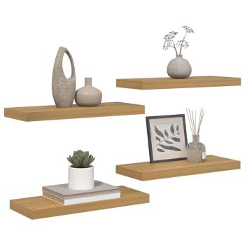 Wandregal 4 stk. Braun 60 x 23,5 x 3,8 cm Holzwerkstoff