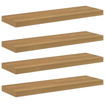 Wandregal 4 stk. Braun 80 x 23,5 x 3,8 cm Holzwerkstoff