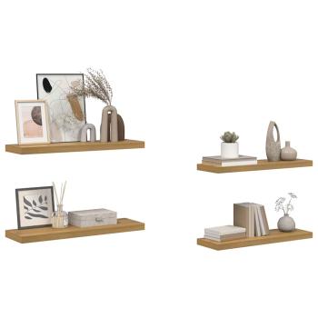 Wandregal 4 stk. Braun 80 x 23,5 x 3,8 cm Holzwerkstoff