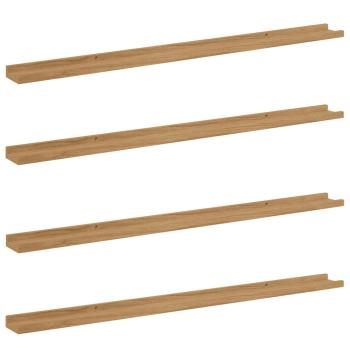 Wandregal 4 stk. Braun 115 x 9 x 3 cm Holzwerkstoff