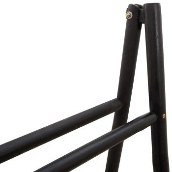 Doppel-Handtuchleiter Schwarz 50 x 50 x 159 cm Bambus