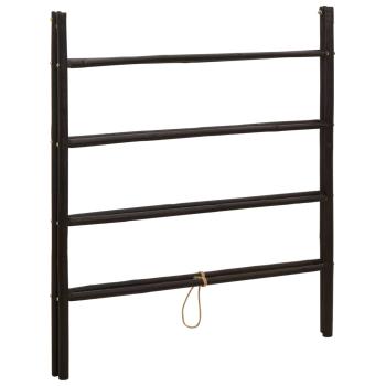 Doppelseitige Deckenleiter Schwarz 90 x 50 x 100 cm Bambus