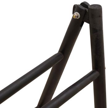 Doppelseitige Deckenleiter Schwarz 90 x 50 x 100 cm Bambus