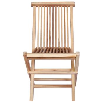 Klappbarer Gartenstuhl 4 stk. Natur Massivholz Teak