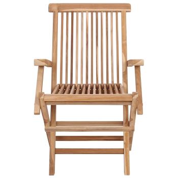 Klappbarer Gartenstuhl 2 stk. Natur Massivholz Teak