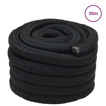 Bootsseil 4 mm 25 m Schwarz