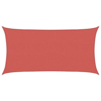 ARDEBO.de - Sonnensegel 2 x 6 m HDPE Rechteckig Terrakotta