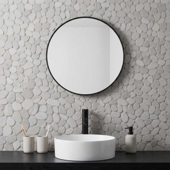 ARDEBO.de - Kieselplatten Taupe 30 x 30 cm Flusskiesel