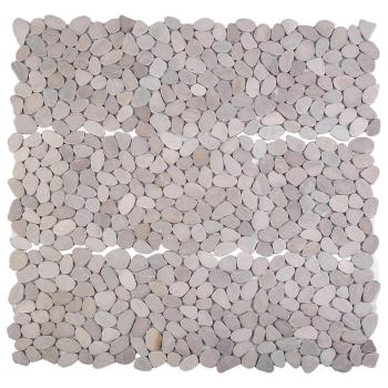 Kieselplatten Taupe 30 x 30 cm Flusskiesel