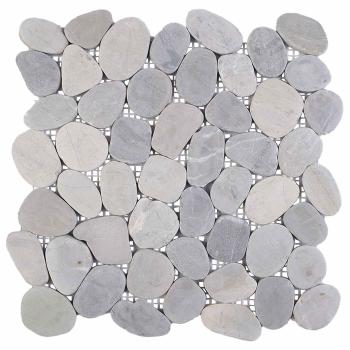 Kieselplatten Grau 30 x 30 cm Flusskiesel
