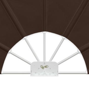 Balkon Sichtschutz Ø 320 cm Polyester Braun