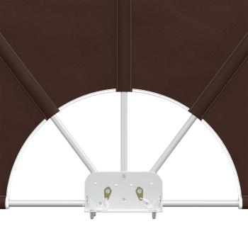 Balkon Sichtschutz 200 x 400 cm Polyester Rechtwinklig Braun