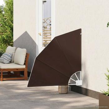 Balkon Sichtschutz 115 x 115 cm Polyester Braun