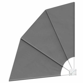 Balkon Sichtschutz 115 x 115 cm Polyester Hellgrau