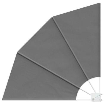 Balkon Sichtschutz 115 x 115 cm Polyester Hellgrau