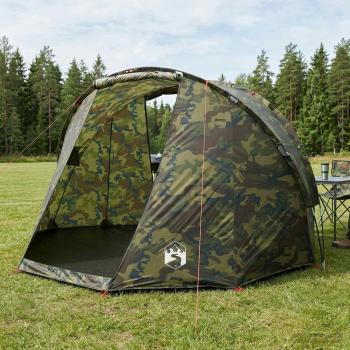 ARDEBO.de - Angelzelt mit Schnellverschluss Personen Helles Camouflage