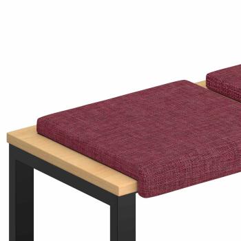 Bankkissen 2 stk. Stoff Weinrot Tiefe 35 cm