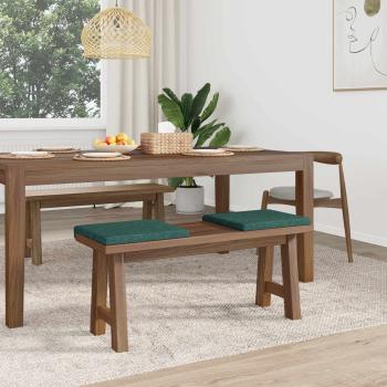 Bankkissen 2 stk. Stoff Dunkelgrün Tiefe 35 cm