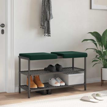 ARDEBO.de - Bankkissen 2 stk. Samt Dunkelgrün Tiefe 35 cm
