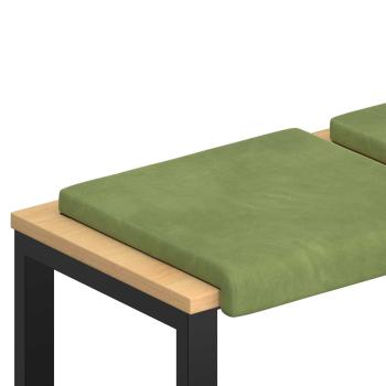 Bankkissen 2 stk. Samt Hellgrün Tiefe 35 cm