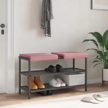 ARDEBO.de - Bankkissen 2 stk. Samt Rosa Tiefe 35 cm
