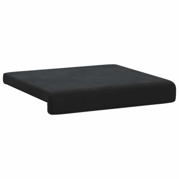 Bankkissen 2 stk. Samt Schwarz Tiefe 35 cm