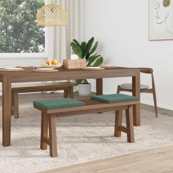 Bankkissen 2 stk. Samt Meergrün Tiefe 35 cm