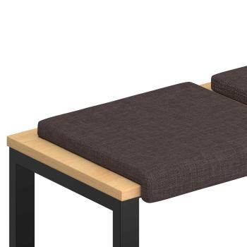 Bankkissen 4 stk. Stoff Dunkelbraun Tiefe 35 cm