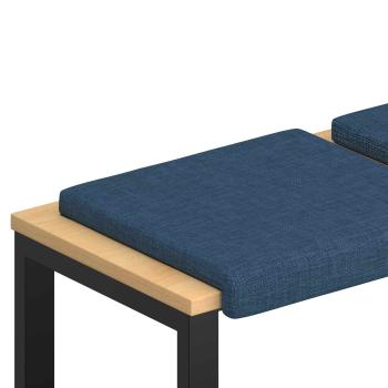 Bankkissen 4 stk. Stoff Blau Tiefe 35 cm