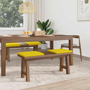 Bankkissen 4 stk. Stoff Helles Gelb Tiefe 35 cm