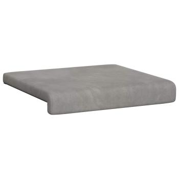 Bankkissen 4 stk. Samt Hellgrau Tiefe 35 cm