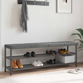 ARDEBO.de - Bankkissen 4 stk. Samt Dunkelgrau Tiefe 35 cm