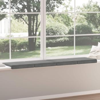 Bankkissen 4 stk. Samt Dunkelgrau Tiefe 35 cm