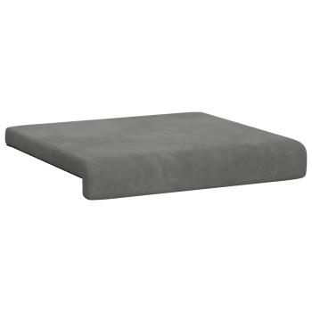 Bankkissen 4 stk. Samt Dunkelgrau Tiefe 35 cm
