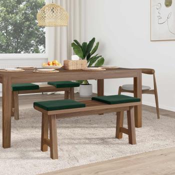 Bankkissen 4 stk. Samt Dunkelgrün Tiefe 35 cm