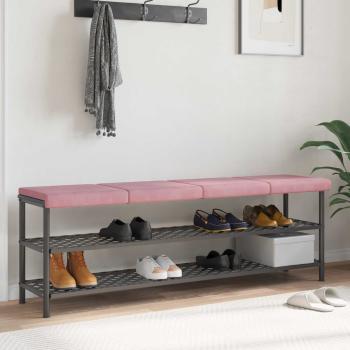 ARDEBO.de - Bankkissen 4 stk. Samt Rosa Tiefe 35 cm