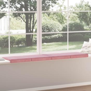 Bankkissen 4 stk. Samt Rosa Tiefe 35 cm
