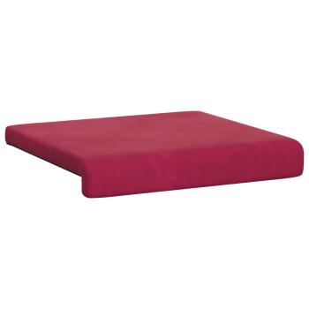 Bankkissen 4 stk. Samt Weinrot Tiefe 35 cm