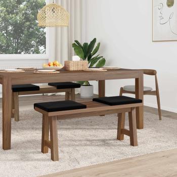 Bankkissen 4 stk. Samt Schwarz Tiefe 35 cm