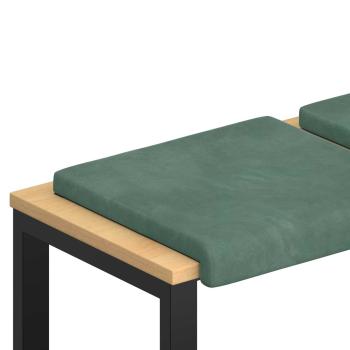 Bankkissen 4 stk. Samt Meergrün Tiefe 35 cm