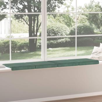 Bankkissen 4 stk. Samt Meergrün Tiefe 35 cm