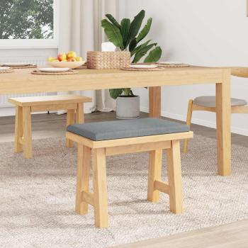 Bankkissen Stoff Hellgrau Tiefe 35 cm