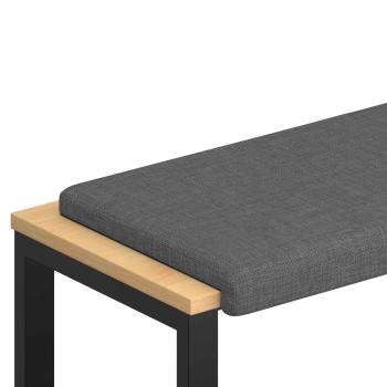 Bankkissen Stoff Dunkelgrau Tiefe 35 cm