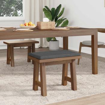 Bankkissen Stoff Dunkelgrau Tiefe 35 cm