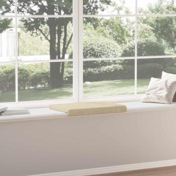 Bankkissen Stoff Creme Tiefe 35 cm