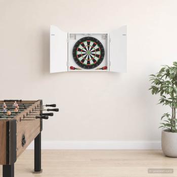 ARDEBO.de - Dartboard Schrank Wei? 56 x 12 x 63 cm Holzwerkstoff