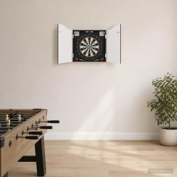 ARDEBO.de - Dartboard Schrank Schwarz 56 x 12 x 63 cm Holzwerkstoff