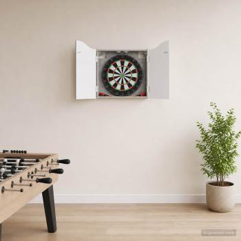 ARDEBO.de - Dartboard Schrank Betongrau 56 x 12 x 63 cm Holzwerkstoff